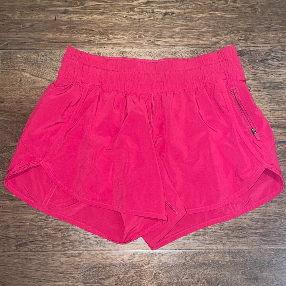 persian red lululemon tracker short 4”